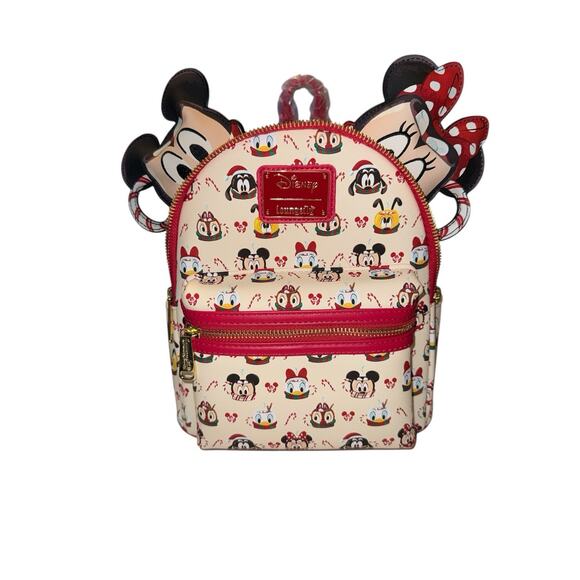Disney Loungefly Christmas Mickey Minnie Mouse Mini Backpack & Ears Holiday Set main image 9